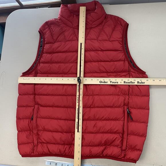 Hawke & Co Sport Down Packable Vest Mens Large Red Puffer Lightweight Jacket - Picture 9 of 11